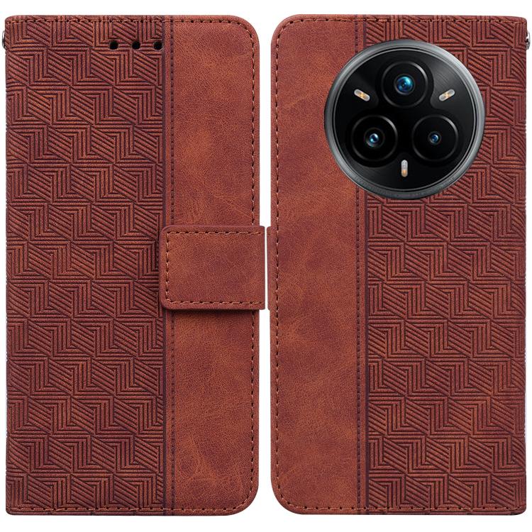 Custodia per telefono in pelle goffrata geometrica, For Realme 14 Pro+, For Realme 14 Pro, For Realme C75, For Realme 13+ Global