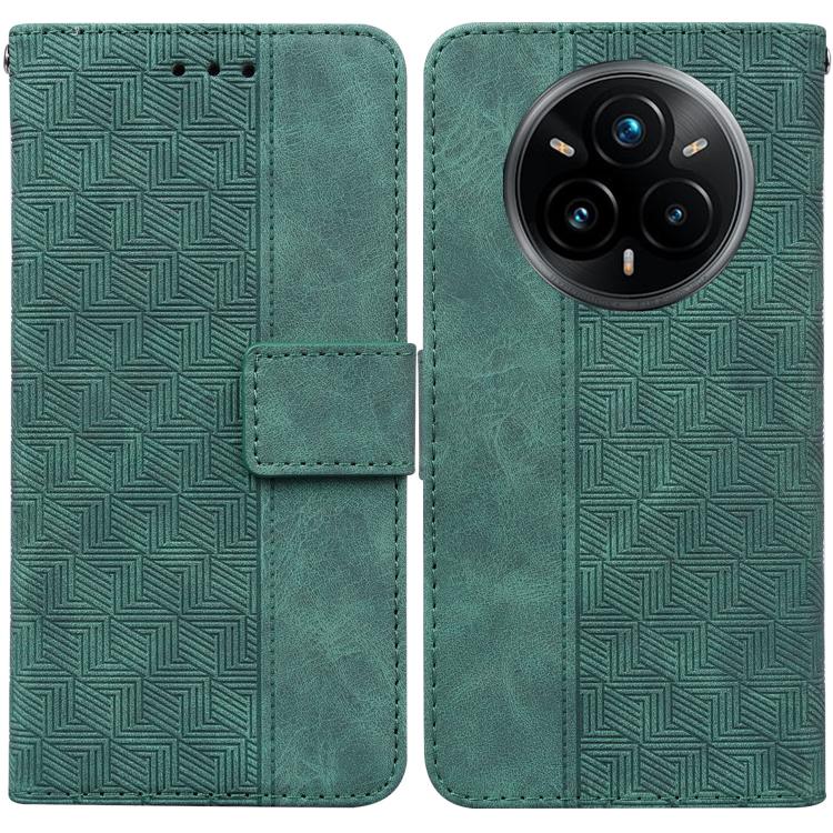 Custodia per telefono in pelle goffrata geometrica, For Realme 14 Pro+, For Realme 14 Pro, For Realme C75, For Realme 13+ Global