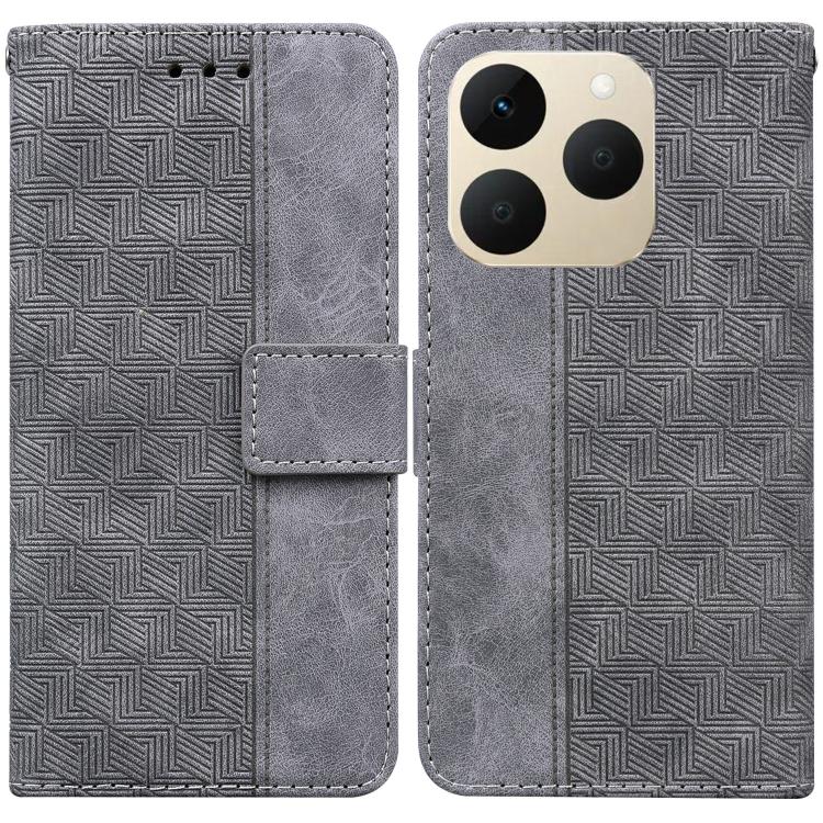 Custodia per telefono in pelle goffrata geometrica, For Realme 16 5G, For Realme 16 Pro+ 5G, For Realme 16 Pro 5G, For Realme 15T 5G