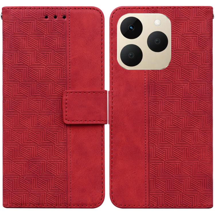 Custodia per telefono in pelle goffrata geometrica, For Realme 16 5G, For Realme 16 Pro+ 5G, For Realme 16 Pro 5G, For Realme 15T 5G
