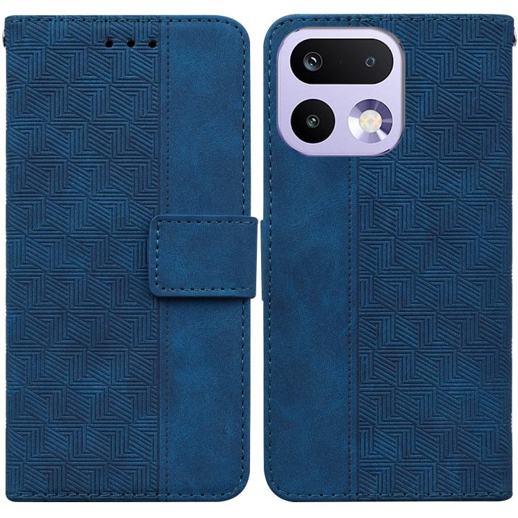 Custodia per telefono in pelle goffrata geometrica, For Realme 16 5G, For Realme 16 Pro+ 5G, For Realme 16 Pro 5G, For Realme 15T 5G