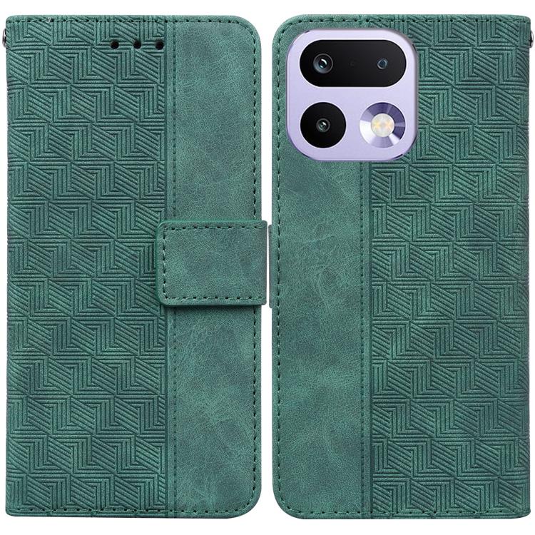 Custodia per telefono in pelle goffrata geometrica, For Realme 16 5G, For Realme 16 Pro+ 5G, For Realme 16 Pro 5G, For Realme 15T 5G