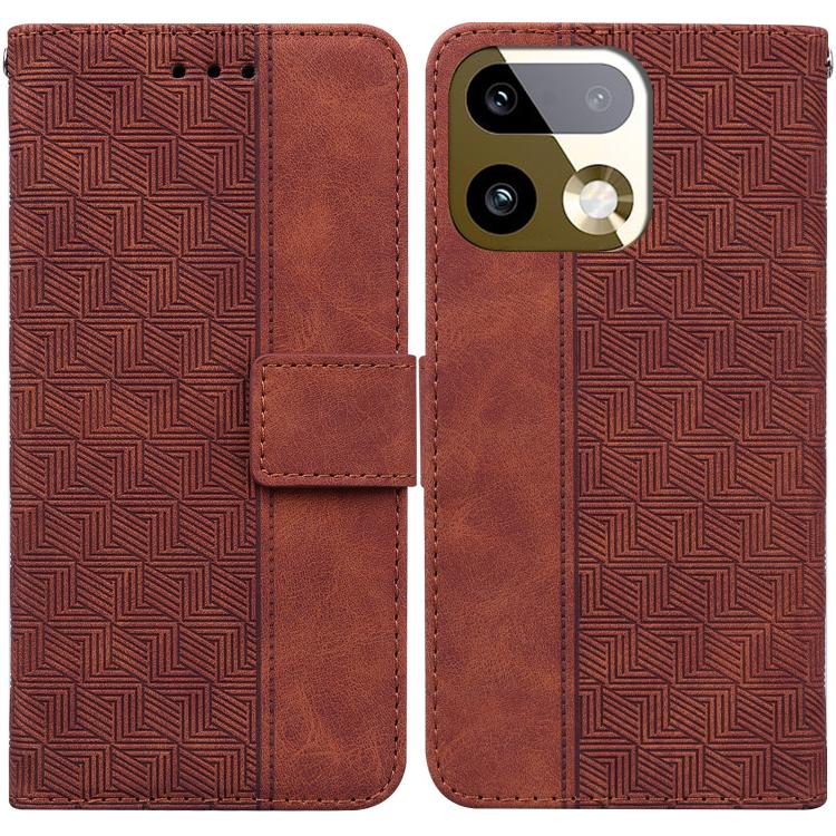 Custodia per telefono in pelle goffrata geometrica, For Realme 16 5G, For Realme 16 Pro+ 5G, For Realme 16 Pro 5G, For Realme 15T 5G