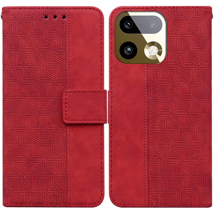Custodia per telefono in pelle goffrata geometrica, For Realme 16 5G, For Realme 16 Pro+ 5G, For Realme 16 Pro 5G, For Realme 15T 5G
