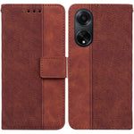 Custodia per telefono in pelle goffrata geometrica, For OPPO Reno10 5G Global/Reno10 Pro Global, For OPPO A78 4G, For OPPO A98 5G / F23 5G India