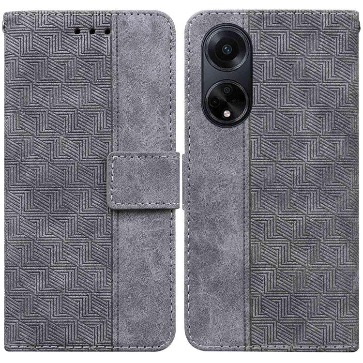 Custodia per telefono in pelle goffrata geometrica, For OPPO Reno10 5G Global/Reno10 Pro Global, For OPPO A78 4G, For OPPO A98 5G / F23 5G India