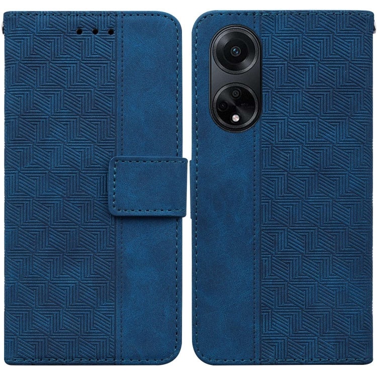 Custodia per telefono in pelle goffrata geometrica, For OPPO Reno10 5G Global/Reno10 Pro Global, For OPPO A78 4G, For OPPO A98 5G / F23 5G India