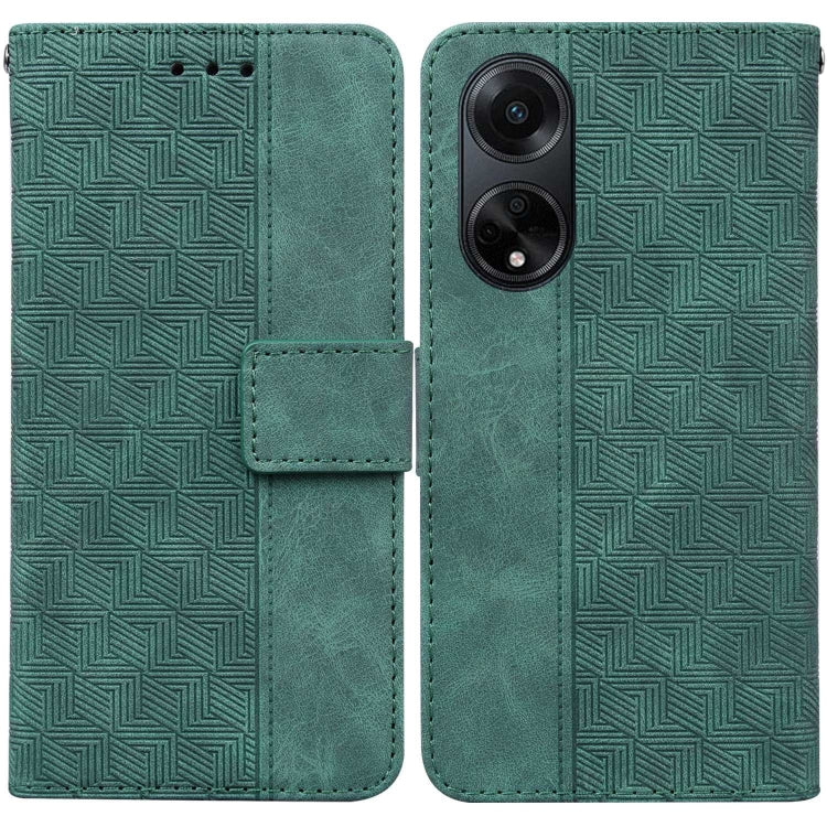 Custodia per telefono in pelle goffrata geometrica, For OPPO Reno10 5G Global/Reno10 Pro Global, For OPPO A78 4G, For OPPO A98 5G / F23 5G India