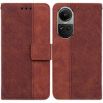 Custodia per telefono in pelle goffrata geometrica, For OPPO Reno10 5G Global/Reno10 Pro Global, For OPPO A78 4G, For OPPO A98 5G / F23 5G India
