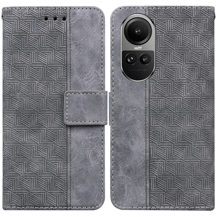 Custodia per telefono in pelle goffrata geometrica, For OPPO Reno10 5G Global/Reno10 Pro Global, For OPPO A78 4G, For OPPO A98 5G / F23 5G India