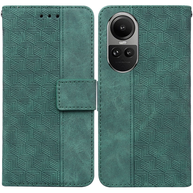 Custodia per telefono in pelle goffrata geometrica, For OPPO Reno10 5G Global/Reno10 Pro Global, For OPPO A78 4G, For OPPO A98 5G / F23 5G India