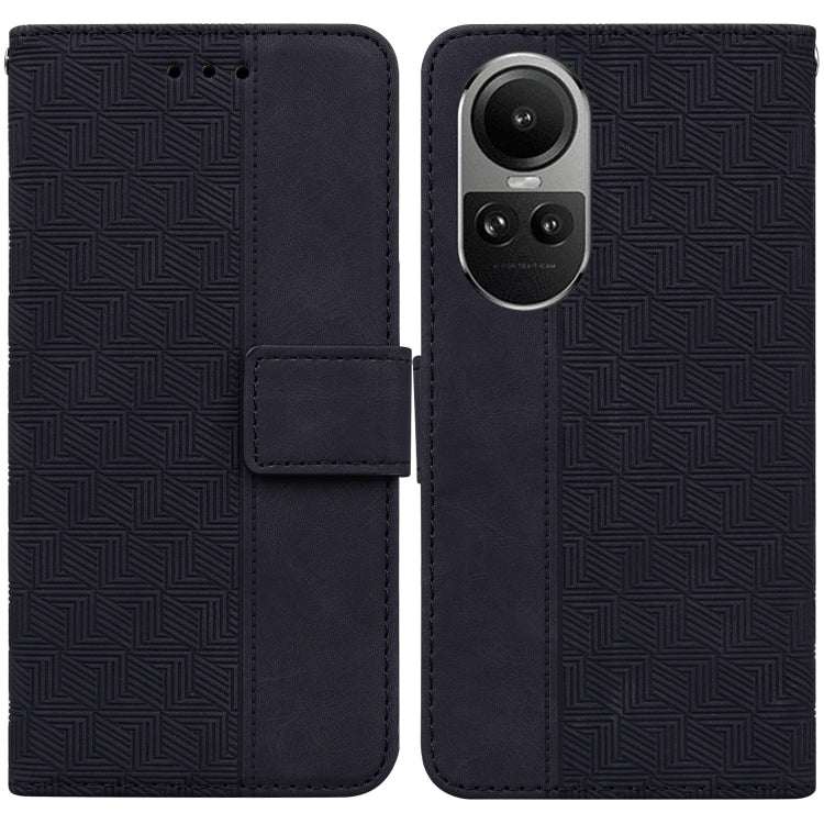Custodia per telefono in pelle goffrata geometrica, For OPPO Reno10 5G Global/Reno10 Pro Global, For OPPO A78 4G, For OPPO A98 5G / F23 5G India