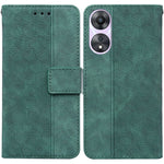 Custodia per telefono in pelle goffrata geometrica, For OPPO Reno11 Pro 5G Global, For OPPO A59 5G / A2M, For OPPO A38 4G / A18, For OPPO A58 4G