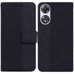 Custodia per telefono in pelle goffrata geometrica, For OPPO Reno11 Pro 5G Global, For OPPO A59 5G / A2M, For OPPO A38 4G / A18, For OPPO A58 4G