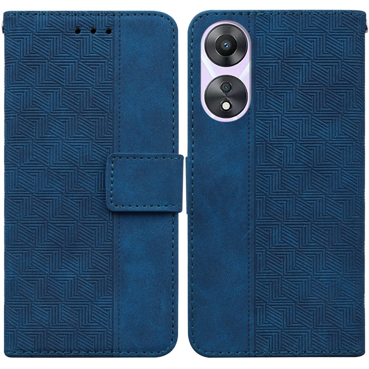 Custodia per telefono in pelle goffrata geometrica, For OPPO Reno10 5G Global/Reno10 Pro Global, For OPPO A78 4G, For OPPO A98 5G / F23 5G India