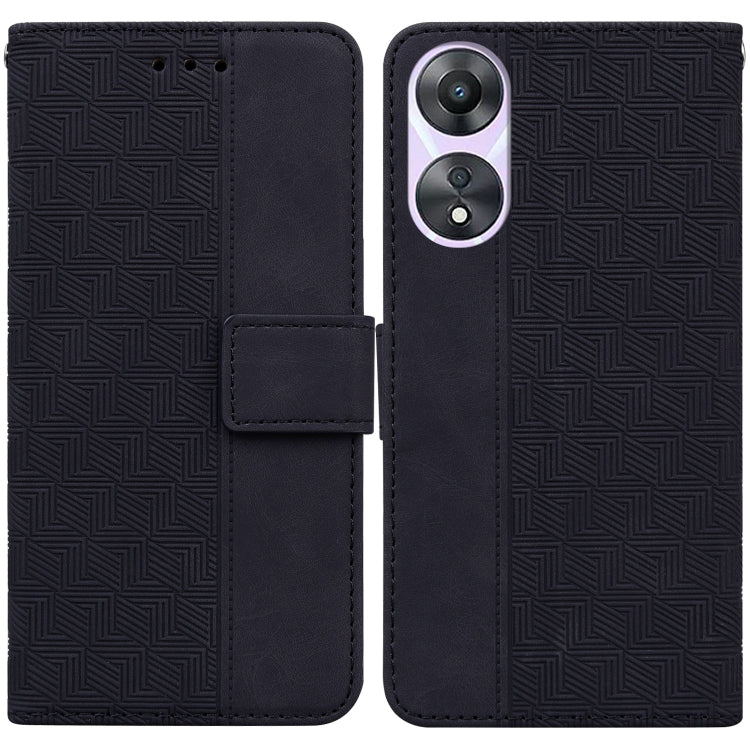 Custodia per telefono in pelle goffrata geometrica, For OPPO Reno10 5G Global/Reno10 Pro Global, For OPPO A78 4G, For OPPO A98 5G / F23 5G India