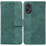 Custodia per telefono in pelle goffrata geometrica, For OPPO Reno11 Pro 5G Global, For OPPO A59 5G / A2M, For OPPO A38 4G / A18, For OPPO A58 4G