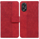 Custodia per telefono in pelle goffrata geometrica, For OPPO Reno11 Pro 5G Global, For OPPO A59 5G / A2M, For OPPO A38 4G / A18, For OPPO A58 4G