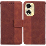 Custodia per telefono in pelle goffrata geometrica, For OPPO Reno11 Pro 5G Global, For OPPO A59 5G / A2M, For OPPO A38 4G / A18, For OPPO A58 4G