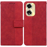 Custodia per telefono in pelle goffrata geometrica, For OPPO Reno11 Pro 5G Global, For OPPO A59 5G / A2M, For OPPO A38 4G / A18, For OPPO A58 4G