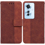 Custodia per telefono in pelle goffrata geometrica, For OPPO A3 Pro 5G, For OPPO F25 Pro 5G Global, For OPPO Reno11 F Global, For OPPO Reno11 Global