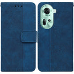 Custodia per telefono in pelle goffrata geometrica, For OPPO A3 Pro 5G, For OPPO F25 Pro 5G Global, For OPPO Reno11 F Global, For OPPO Reno11 Global