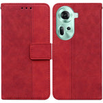 Custodia per telefono in pelle goffrata geometrica, For OPPO A3 Pro 5G, For OPPO F25 Pro 5G Global, For OPPO Reno11 F Global, For OPPO Reno11 Global