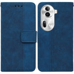 Custodia per telefono in pelle goffrata geometrica, For OPPO Reno11 Pro 5G Global, For OPPO A59 5G / A2M, For OPPO A38 4G / A18, For OPPO A58 4G
