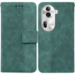 Custodia per telefono in pelle goffrata geometrica, For OPPO Reno11 Pro 5G Global, For OPPO A59 5G / A2M, For OPPO A38 4G / A18, For OPPO A58 4G