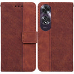 Custodia per telefono in pelle goffrata geometrica, For OPPO Reno12 Pro 5G Global, For OPPO Reno12 5G Global, For OPPO K12x, For OPPO A60 4G