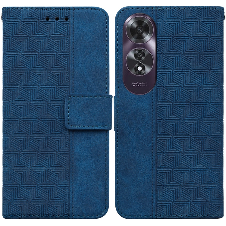 Custodia per telefono in pelle goffrata geometrica, For OPPO Reno12 Pro 5G Global, For OPPO Reno12 5G Global, For OPPO K12x, For OPPO A60 4G