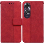 Custodia per telefono in pelle goffrata geometrica, For OPPO Reno12 Pro 5G Global, For OPPO Reno12 5G Global, For OPPO K12x, For OPPO A60 4G