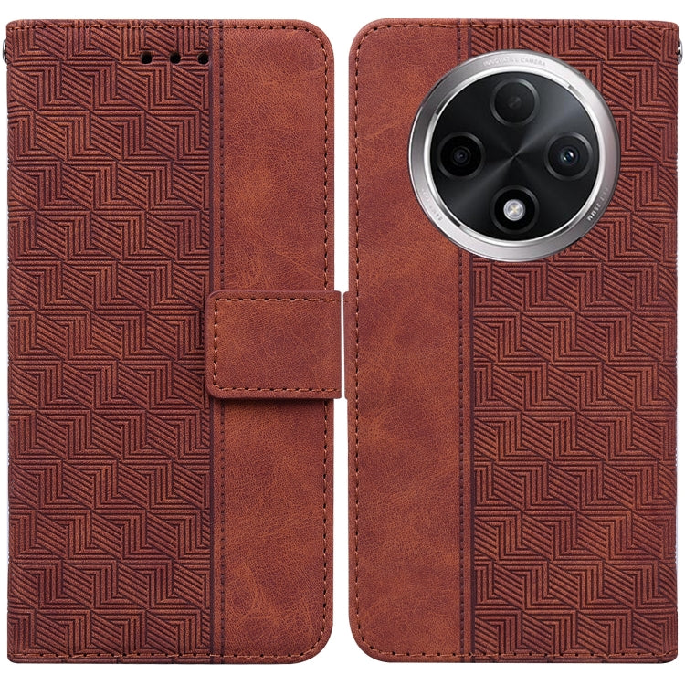 Custodia per telefono in pelle goffrata geometrica, For OPPO A3 Pro 5G, For OPPO F25 Pro 5G Global, For OPPO Reno11 F Global, For OPPO Reno11 Global