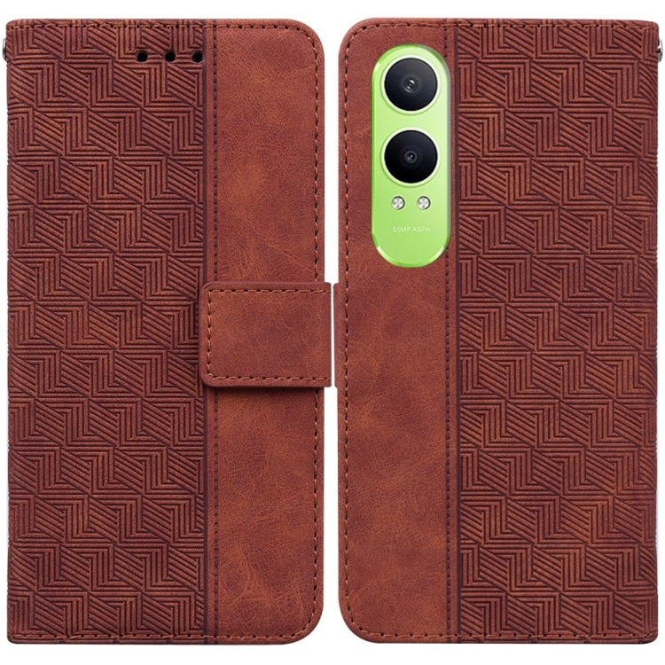Custodia per telefono in pelle goffrata geometrica, For OPPO Reno12 Pro 5G Global, For OPPO Reno12 5G Global, For OPPO K12x, For OPPO A60 4G