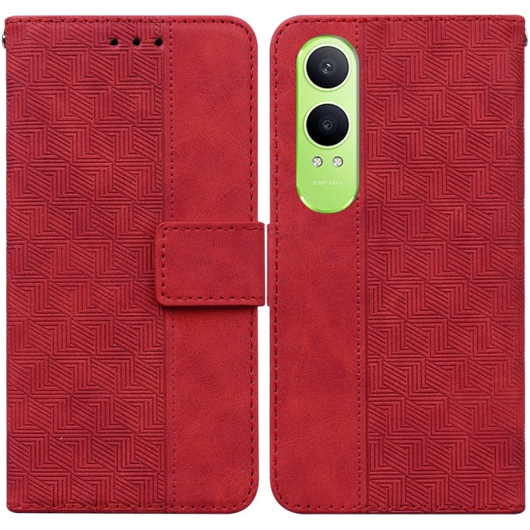 Custodia per telefono in pelle goffrata geometrica, For OPPO Reno12 Pro 5G Global, For OPPO Reno12 5G Global, For OPPO K12x, For OPPO A60 4G