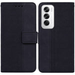 Custodia per telefono in pelle goffrata geometrica, For OPPO Reno12 Pro 5G Global, For OPPO Reno12 5G Global, For OPPO K12x, For OPPO A60 4G