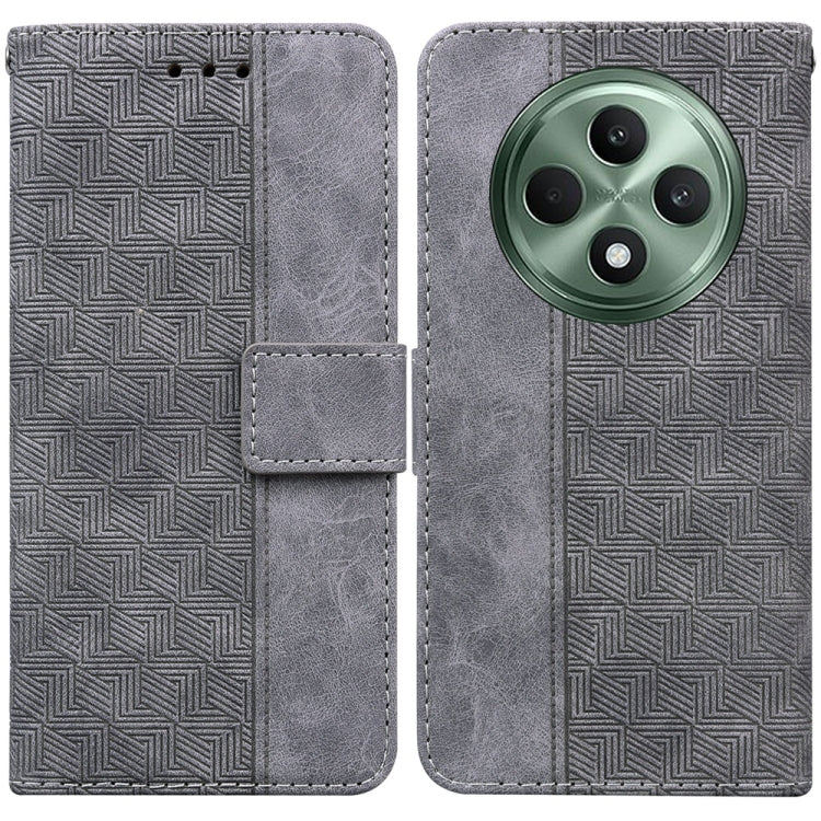 Custodia per telefono in pelle goffrata geometrica, For OPPO Reno13 Pro Global, For OPPO Reno13 Global, For OPPO Reno13 F 4G / 5G, For OPPO Reno12 F 5G