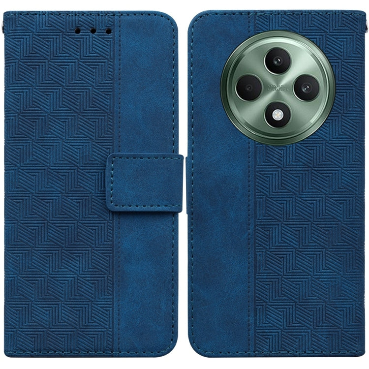 Custodia per telefono in pelle goffrata geometrica, For OPPO Reno13 Pro Global, For OPPO Reno13 Global, For OPPO Reno13 F 4G / 5G, For OPPO Reno12 F 5G