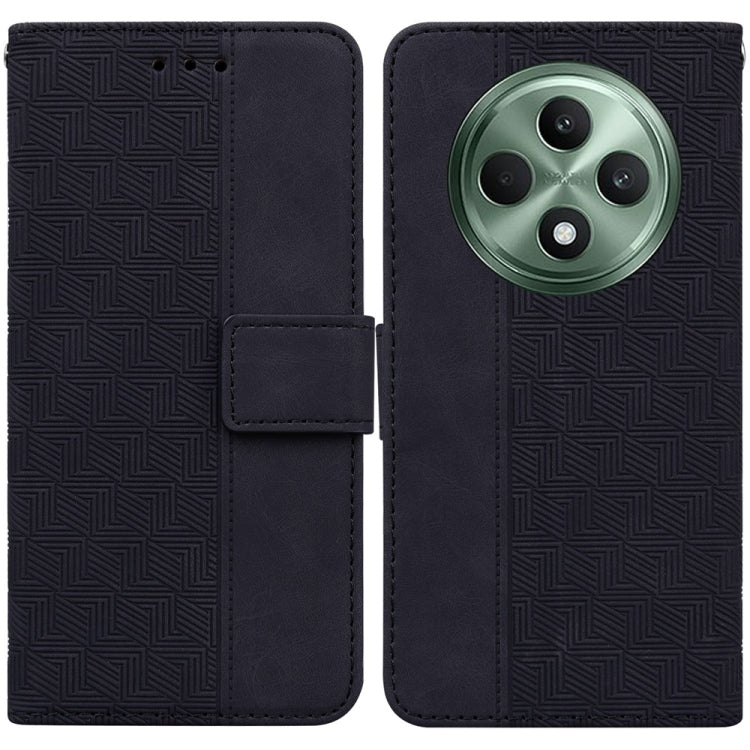 Custodia per telefono in pelle goffrata geometrica, For OPPO Reno13 Pro Global, For OPPO Reno13 Global, For OPPO Reno13 F 4G / 5G, For OPPO Reno12 F 5G