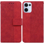 Custodia per telefono in pelle goffrata geometrica, For OPPO Reno13 Pro Global, For OPPO Reno13 Global, For OPPO Reno13 F 4G / 5G, For OPPO Reno12 F 5G
