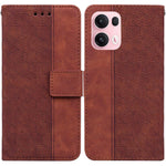 Custodia per telefono in pelle goffrata geometrica, For OPPO Reno13 Pro Global, For OPPO Reno13 Global, For OPPO Reno13 F 4G / 5G, For OPPO Reno12 F 5G