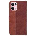 Custodia per telefono in pelle goffrata geometrica, For OPPO Reno13 Pro Global, For OPPO Reno13 Global, For OPPO Reno13 F 4G / 5G, For OPPO Reno12 F 5G