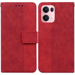 Custodia per telefono in pelle goffrata geometrica, For OPPO Reno13 Pro Global, For OPPO Reno13 Global, For OPPO Reno13 F 4G / 5G, For OPPO Reno12 F 5G