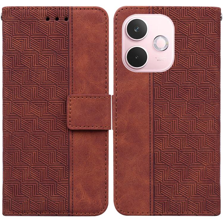 Custodia per telefono in pelle goffrata geometrica, For OPPO Reno15 5G Global, For OPPO A6 GT 5G, For OPPO A5x 5G / A3 4G / 5G / A3x 4G / 5G, For OPPO A5 Pro 5G