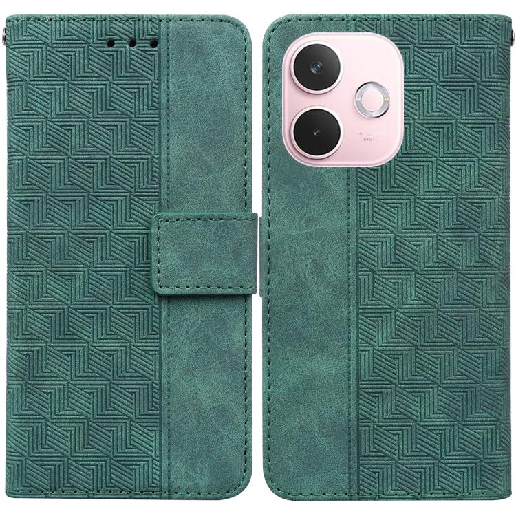 Custodia per telefono in pelle goffrata geometrica, For OPPO Reno15 5G Global, For OPPO A6 GT 5G, For OPPO A5x 5G / A3 4G / 5G / A3x 4G / 5G, For OPPO A5 Pro 5G