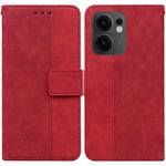 Custodia per telefono in pelle goffrata geometrica, For OPPO Reno13 Pro Global, For OPPO Reno13 Global, For OPPO Reno13 F 4G / 5G, For OPPO Reno12 F 5G