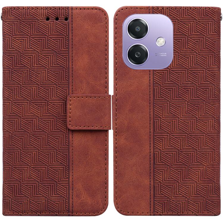 Custodia per telefono in pelle goffrata geometrica, For OPPO Reno15 5G Global, For OPPO A6 GT 5G, For OPPO A5x 5G / A3 4G / 5G / A3x 4G / 5G, For OPPO A5 Pro 5G