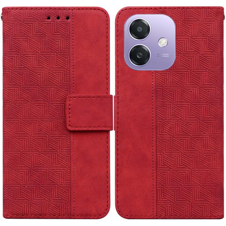 Custodia per telefono in pelle goffrata geometrica, For OPPO Reno15 5G Global, For OPPO A6 GT 5G, For OPPO A5x 5G / A3 4G / 5G / A3x 4G / 5G, For OPPO A5 Pro 5G