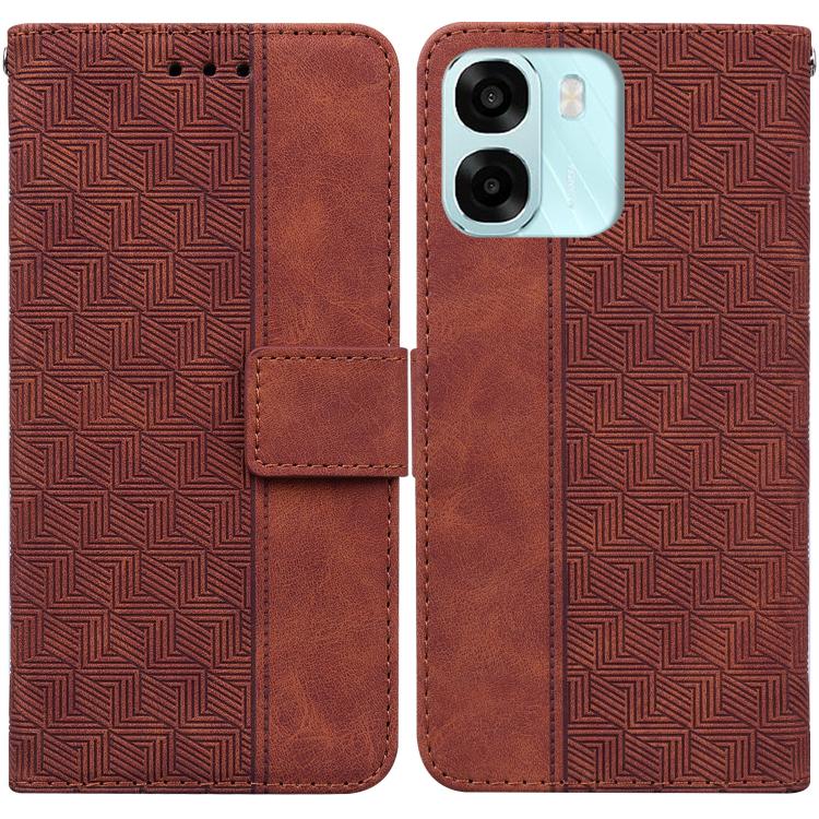 Custodia per telefono in pelle goffrata geometrica, For OPPO A6 / A6s / A6t / A6x 4G / 5G Global, For OPPO Reno15 Pro Max 5G / Reno15 Pro India, For OPPO Reno15 Pro 5G / Reno15 Pro Mini 5G, For OPPO Reno15 F 5G Global