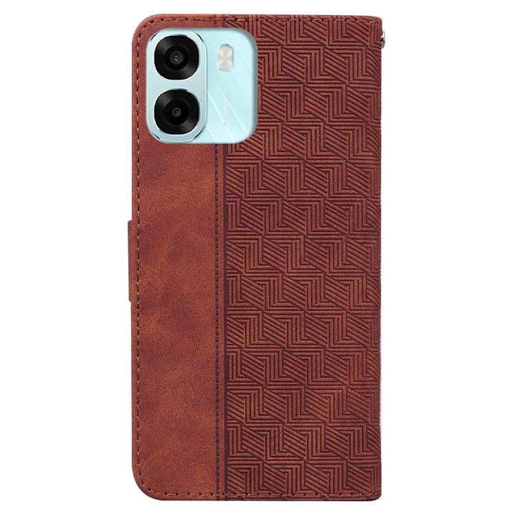 Custodia per telefono in pelle goffrata geometrica, For OPPO A6 / A6s / A6t / A6x 4G / 5G Global, For OPPO Reno15 Pro Max 5G / Reno15 Pro India, For OPPO Reno15 Pro 5G / Reno15 Pro Mini 5G, For OPPO Reno15 F 5G Global